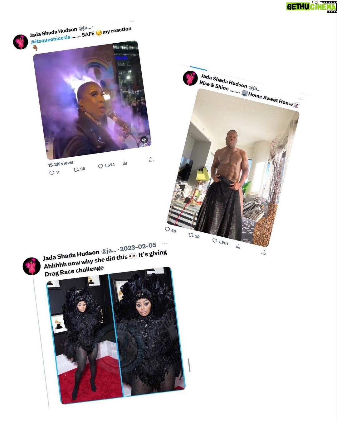 Jada Shada Hudson Instagram - I've been nominated for a WOWIE! 🥫 Vote for me once a day at worldofwonder.net. #WOWIES winners will be announced at @rupaulsdragcon! 👻🤰🏾🫶🏾 ➡️ SWIPE to see some wholesome tweets🤦🏾♀️😜 📲Thanks @worldofwonder for Nominating me for my craziness on TWITTER alongside some insane Twitter divas. Yallll know am an open book but Twitter is where the real juicy UNFILTERED stuff is 🫶🏾💋 . . 📲Link in BIO to VOTE☑️