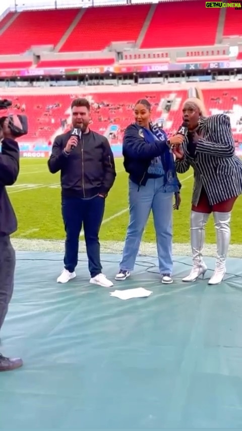 Jada Shada Hudson Instagram - 😲Want to know why the faces in the Cover photo? 😲 ………CLICK & WATCH ANOTHER DAY IN MY LIFE……… . 🏈Invited to be a special guest @torontoargos Pride 🏳️‍🌈Game and I felt truly like Torontos Turnup Queen👸🏾….. 13 Years being JadaHudson and this was truly one of my highlights, 🥹🏈….. I literally felt like @badgalriri my Bajan 🇧🇧Super star cause am also from Barbados get it? 😒😂. . Special Thanks to @pridetoronto 🏳️‍🌈and YES WE WON THE GAME 🏈🙌🏾🙌🏾 I mean I was told that “I am a Good Luck Charm”🫶🏾🫵🏾 BMO Field