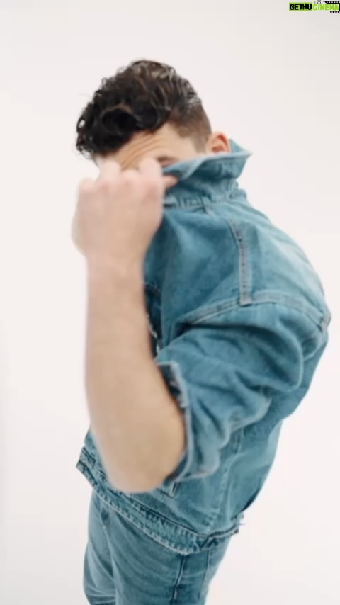 Jaime Lorente Instagram - Double denim mood ⚡️ Where can you get this perfect denim set you ask? Check out the new @jaimelorentelo #CoCreatedByAboutYou collection on #ABOUTYOU 👀