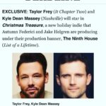 Jake Helgren Instagram – Very excited to share the great news on our second LGBTQ+ Holiday Romance, A Christmas to Treasure, premiering this holiday season.  Get ready for an old school hometown holiday treasure hunt with lots of adventure and tons of romance. 

Starring @taylorfrey @kyledeanmassey @iamkatiewalder @robaguire @nikkitabanana17 @normantowns @thereal_marymargarethumes @cortmccown @sherry_mandujano @constantinerousouli @autumnfederici @hishberg 

Produced with @autumnfederici for @nicelyentertainment and @ninthhousefilms 🎄☃️❄️🎅 West Hollywood, California