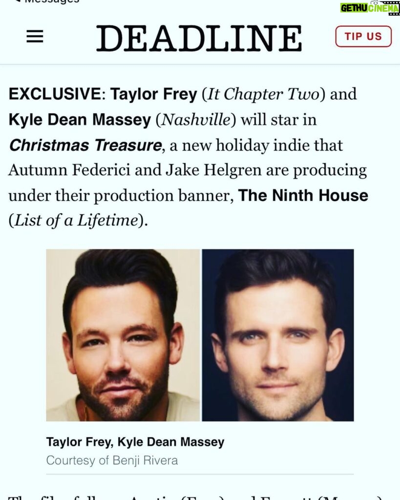 Jake Helgren Instagram - Very excited to share the great news on our second LGBTQ+ Holiday Romance, A Christmas to Treasure, premiering this holiday season. Get ready for an old school hometown holiday treasure hunt with lots of adventure and tons of romance. Starring @taylorfrey @kyledeanmassey @iamkatiewalder @robaguire @nikkitabanana17 @normantowns @thereal_marymargarethumes @cortmccown @sherry_mandujano @constantinerousouli @autumnfederici @hishberg Produced with @autumnfederici for @nicelyentertainment and @ninthhousefilms 🎄☃️❄️🎅 West Hollywood, California