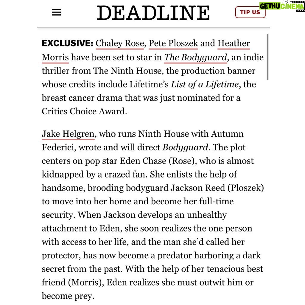 Jake Helgren Instagram - Super exciting news, my first writer/director exclusive from @deadline ! And we are very excited to share The Bodyguard with you all very soon. This one was a long time coming and we had so much fun making it, are very happy with the way it turned out. More news soon, and thanks to my partner @autumnfederici for all you do. ❤️ . . . @ninthhousefilms @autumnfederici #thriller #directorlife🎬🎥 Los Angeles, California