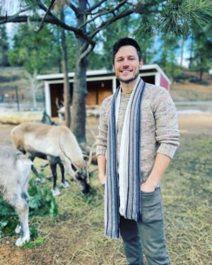 Jake Helgren Instagram - …with Jake and his sleigh, of eight tiny reindeer. 🥰🥰🥰 
.
.
#reindeerfarm #setlife #directorlife🎬🎥 #christmasmovies #ninthhousefilms