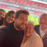 James Corden Instagram - It’s been almost a year and a half since I’ve been in the same room as my mum, dad and my sisters, And what a room to be in! I can’t begin to tell you how emotional it’s all making me! Come on England!!!!!