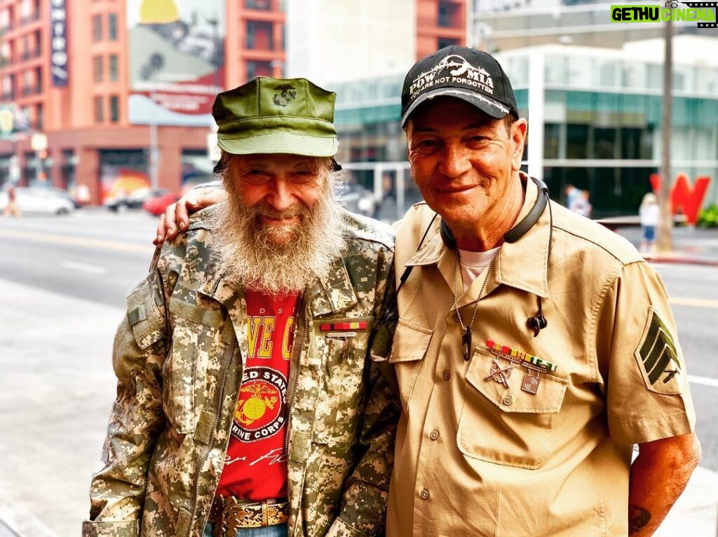 James Michael Tyler Instagram - Thank you and kudos to all Veterans who have risked their own lives to protect everyone else... Here are two of them. #veteransday #hollywood #2018