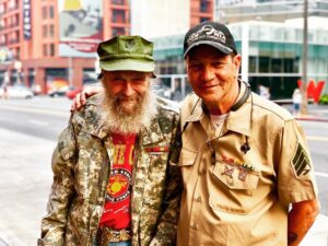 James Michael Tyler Instagram - Thank you and kudos to all Veterans who have risked their own lives to protect everyone else... Here are two of them. #veteransday #hollywood  #2018