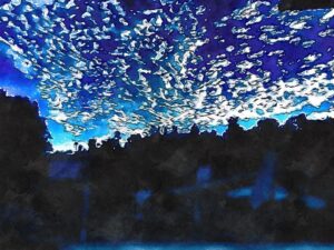 James Michael Tyler Instagram - A digital watercolor. #procreate #graphicart #watercolor #sky #art  #landscapepainting