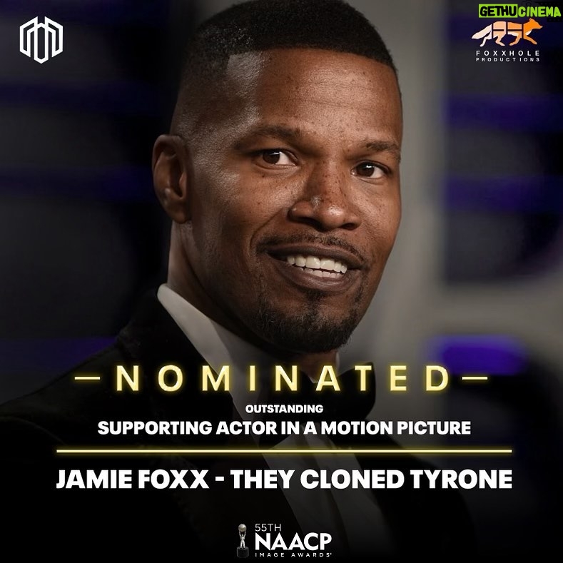 Jamie Foxx Instagram - Super thankful to the @naacpimageawards for these nominations “The Burial “… “They Cloned Tyrone”… “Story Avenue”… I cannot tell you how great it feels to be recognized by our own… and big thanks to @datariturner your vision and your relentlessness to get all of our projects done at the top of expertise and execution has been something to marvel.. you have put Foxxhole productions on the map, and we continue to keep making incredible artistic strides!!! And on a personal note I am humbled and thankful to God that I get a chance a second chance to enjoy and appreciate life… @frequency11 @corinnefoxx ❤❤❤❤❤. #swipeleft