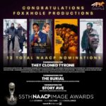 Jamie Foxx Instagram - Super thankful to the @naacpimageawards for these nominations “The Burial “… “They Cloned Tyrone”… “Story Avenue”… I cannot tell you how great it feels to be recognized by our own… and big thanks to @datariturner your vision and your relentlessness to get all of our projects done at the top of expertise and execution has been something to marvel.. you have put Foxxhole productions on the map, and we continue to keep making incredible artistic strides!!! And on a personal note I am humbled and thankful to God that I get a chance a second chance to enjoy and appreciate life… @frequency11 @corinnefoxx ❤️❤️❤️❤️❤️. #swipeleft