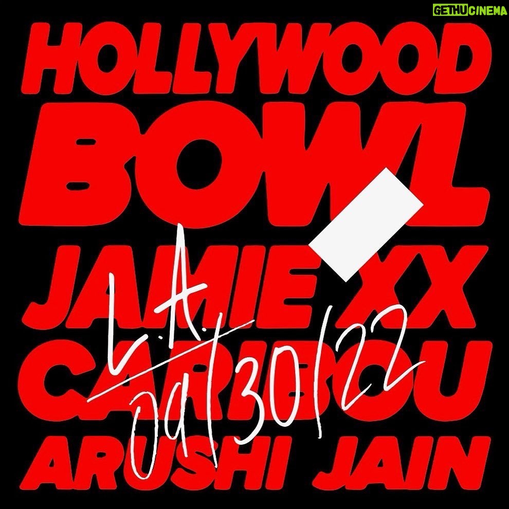Jamie XX Instagram - I’ll be playing @hollywoodbowl this September with @cariboumusic and @modularprincess and I can’t wait! I played there in 2013 with @thexx and that was an incredible experience, can’t quite believe I’m going back alone 😬 Tickets on sale tomorrow at 10am PT. Link in stories Hollywood Bowl