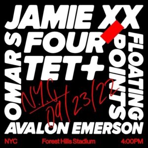 Jamie XX Instagram - Can’t wait for this one. New York with @fourtetkieran @floatingpoints @omarsdetroit @avalon9000  
Sign up for presale @ bit.ly/jamiexx-NYC
Pre-sale starts Wednesday 23rd March.