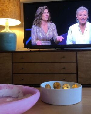 Jane Hall Instagram - Celebrating @rebeccagibney_ on #TIYL on @channel7 tonight.
I flapped my gums and we had some big laughs. Bec, @kerryarmstrong7013 and me.
True friends.
A joyous night tipping our hats to our Bec. ❤️❤️❤️