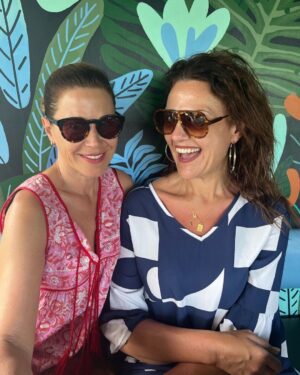 Jane Hall Instagram - Chrissoula and Janoula hanging in Bali. If these spectacular walls could talk. What a cheeky squirrel. ❤️