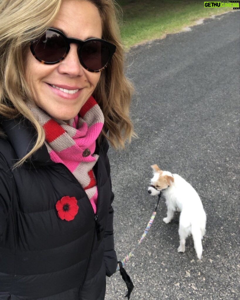 Jane Hall Instagram - Anzac Day. Betty and I off to the local service. Lest We Forget.