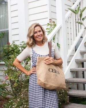 Jane Hall Instagram - I love me a good slip dress and this beauty was gifted to me by @cereslife . It’s super cute, affordable AND made from ‘Rescue’ fabric… remnants that are reclaimed and remade to reduce environmental impact. ❤️❤️Also wearing their ribbed cotton tee… so comfy! Go check out their feed… so much to love. ❤️❤️ Thanks to @henriettacreative for the pics 🥰