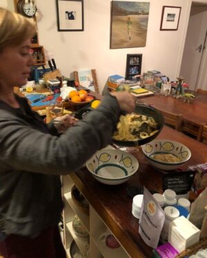 Jane Hall Instagram - Pasta with Kezzy. A lovely night staying with @kerryarmstrong7013  My dear friend ❤️❤️❤️