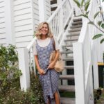 Jane Hall Instagram - I love me a good slip dress and this beauty was gifted to me by @cereslife . It’s super cute, affordable AND made from ‘Rescue’ fabric… remnants that are reclaimed and remade to reduce environmental impact. ❤️❤️Also wearing their ribbed cotton tee… so comfy! Go check out their feed… so much to love. ❤️❤️ Thanks to @henriettacreative for the pics 🥰