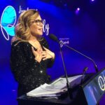 Jane Hall Instagram - An honour to MC the Butterfly Ball for @live4lily at the @crownmelbourne Palladium this weekend! My thanks to Aaron and Katie Hester, Xen at @trumpet_events , stage manager extraordinaire Rob Mascara!! It was a fabulous night raising funds to cure childhood cancer. HUGE thanks to Tanya @fashionaltamodax for my frock!! Xxx