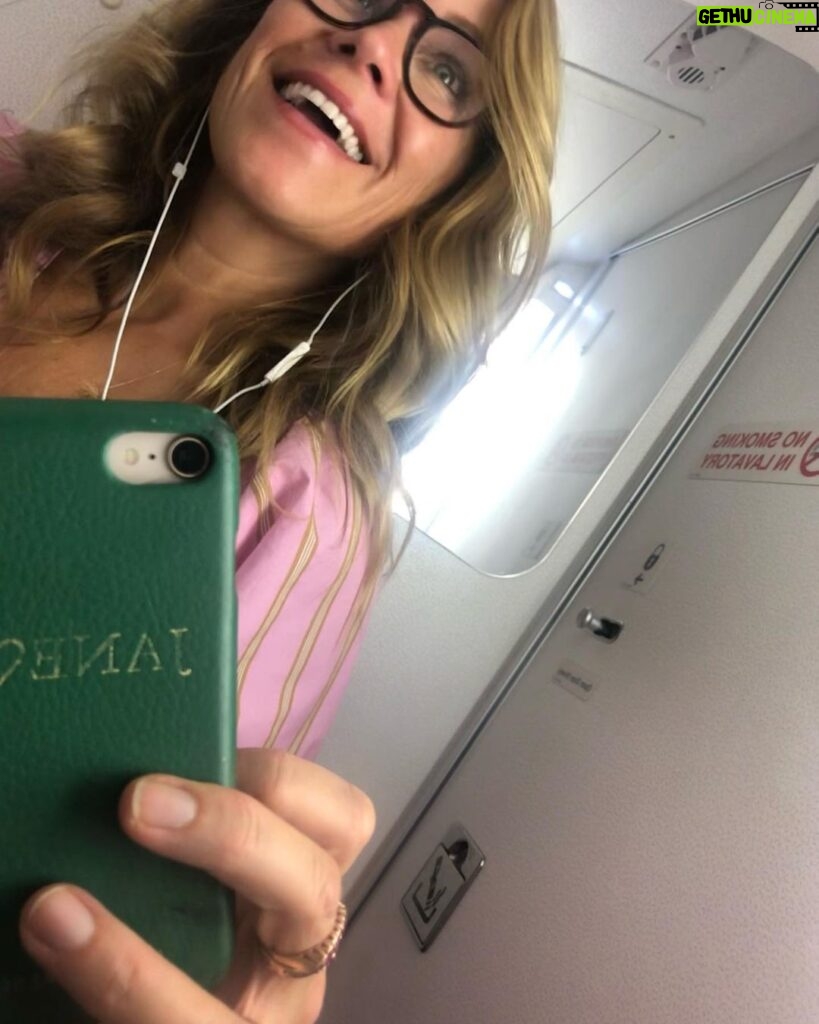 Jane Hall Instagram - It’s been a very long time between aviation toilet selfies… I’m planning to up my Insta game, fyi. Hope all is well with you all out there ❤️