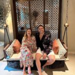Jane Hall Instagram – Camels and high tea with @thecrazybull. Unusual, yet highly lux combo…. At @babalshamshotel for @luxury.escapes ❤️❤️❤️