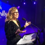 Jane Hall Instagram - An honour to MC the Butterfly Ball for @live4lily at the @crownmelbourne Palladium this weekend! My thanks to Aaron and Katie Hester, Xen at @trumpet_events , stage manager extraordinaire Rob Mascara!! It was a fabulous night raising funds to cure childhood cancer. HUGE thanks to Tanya @fashionaltamodax for my frock!! Xxx