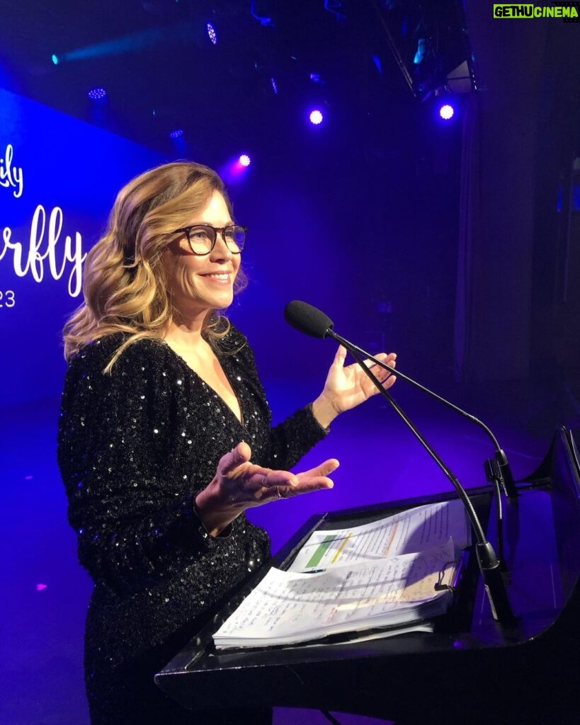 Jane Hall Instagram - An honour to MC the Butterfly Ball for @live4lily at the @crownmelbourne Palladium this weekend! My thanks to Aaron and Katie Hester, Xen at @trumpet_events , stage manager extraordinaire Rob Mascara!! It was a fabulous night raising funds to cure childhood cancer. HUGE thanks to Tanya @fashionaltamodax for my frock!! Xxx