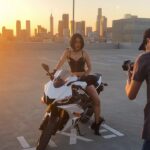 Jane Wu Instagram - Two days countdown ✈️🇨🇳 @tonyshanphoto #motorcycle #coolgirl #chinesegirl #sunsetphotography
