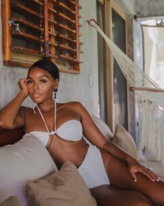 Janelle Monáe Instagram - TULUM. Thank u to my incredible friends and fam for gifting me some bday relax reset and reflect time. 🌴📚🥂 @airbnb 📷: @itsscrappy @timefortree
