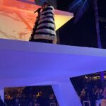 Janelle Monáe Instagram - MIAMI art BASEL. I love you @mickalenethomas thank u 4 making art that speaks to me always & big thank u to @milesisaac. I’ll never forget during my first album cycle you were the first to ask me to perform in Miami where I took a dip in the hotel’s pool mid performance. so happy I got to dip again. ;-) 💦💋 Custom lewk: @fashionbyreyortiz & moi Boots: @stuartweitzman Earrings:@oomiay Glamily: @carlyle.nicole @mandelkorn Mua: moi @miamibeachedition @editionhotels #MiamiBeachEDITION #EDITIONhotels