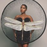 Janelle Monáe Instagram – F l o a t 🧚🏾‍♂️🪰🪐

Dragonfly Couture: @rahulmishra_7
Shoes: @jimmychoo
Earrings: @davidyurman
Glamily: @hair_sulon 
@shespolished 
@mandelkorn
Photog: @mr_dadams 

#theageofpleasure #grammys2024 #albumoftheyear #bestprogressiverandbalbum
