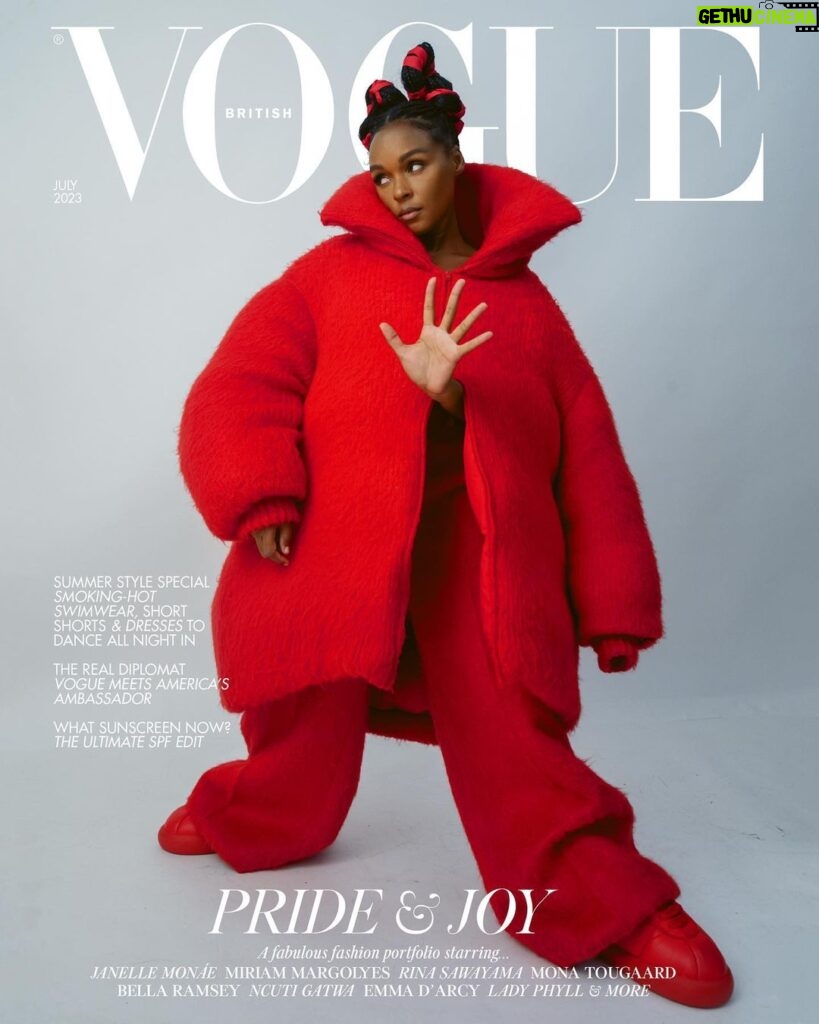 Janelle Monáe Instagram - ❤‍🔥BRITISH VOGUE☎JULY 2023 ISSUE❤‍🔥Just a candid of me asking for 5 more twizzlers😁 Thank you @edward_enninful ❤‍🔥& team for having me. What an honor & pleasure. 🌹It’s been a dream to shoot with you Tim Walker❤‍🔥! 💋🌈 link in bye yo! #theageofpleasure Photographer: #TimWalker Writer: @amel.mukhtar Look: @marni Stylist: @KPhelan123 Hair: @AliPirzadeh Makeup: @TerryBarberOnBeauty, Nails: @Simmy_NailsAndBeauty Set Design: @MigsBento Production: @Zoe_Wassall at @GreatSouthernProductions Thank you @teamid 🌹