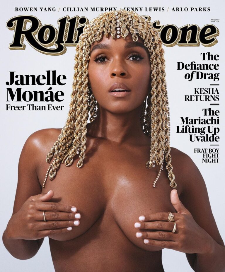 Janelle Monáe Instagram - ⚜️ROLLING STONE. JUNE 2023. ⚜️ THANK YOU.🙏🏾🥹 link in bio. Photography: @frenchgold (you are a gem) Story by: @mankaprr (thank you for capturing our time together so well. 🥹) thank you to my friends @riancjohnson @lupitanyongo for your words🥹 Glamily: @kilprity @nikkinelms @mandelkorn @shespolished (love y’all) Headpiece @theblondsny Rings: @jacquieaiche Special THANK YOU TO THE LOVELY ENTIRE RS TEAM & @teamid for this moment❤️‍🔥: Creative Director @Joe_Hutchinson Director of Photography & Deputy Creative Director @Emma.V.Reeves Fashion Director @thealexbadia Market Editor @elmercer Senior Visuals Editor @photoeditorjoe Video EP/Director @kimberlyaleah Director of Production @tara__catherine Videographer @athinaaaslens Video Editor @aden.png Director of Social Media @waiss_aramesh Produced by @pixproducersinc Tailor @chelseawear1 Lighting Technician @jpierrebonnet Photography Assistance @aidan.at Digital Technician @humanbeef Market Assistance @jaristark Styling Assistance @erikziemba Fashion Assistance @kimberlyinfant and @kylelamarrice Production Assistance Brendan MacDevette and Christian Cañizares Photographed at @pier59studios