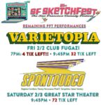 Janet Varney Instagram – We love our @pftompkins! Honored to share the stage with him & our terrific pals @eugcordero @trondynewman @akliner & and surprise guest tomorrow night at @sf_sketchfest! Tix in bio!