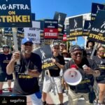 Janet Varney Instagram - Reposting @sagaftra! Y'all, we did a thing!!! ✊🏼✊🏽✊🏾 #SAGAFTRAstrong #WGAstrong #solidarity