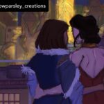 Janet Varney Instagram - REPOSTING @cowparsley_creations! 🤩 #pride #pridemonth #tlok #lok #korrasami #legendofkorra #thelegendofkorra #asami #asamisato