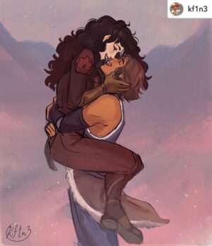 Janet Varney Instagram - REPOSTING @kf1n3 who says “I’ll never get tired of drawing these two 💖” #korrasami 
•
•
#legendofkorra #atla #asamisato #korra #korrasamifanart #tlok #pride #pridemonth