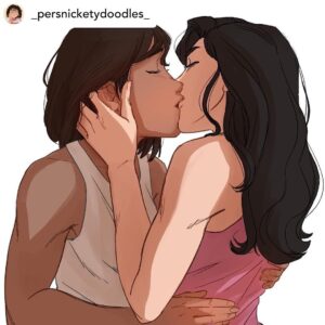 Janet Varney Instagram - REPOSTING @_persnicketydoodles_ “My girls 🥹💙💜🩷”
.
.
.
#lok #legendofkorra #tlok #thelegendofkorra #avatarkorra #asamisato #korrasami #fanart #ipaddrawing #procreateart