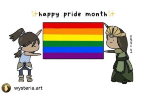 Janet Varney Instagram - REPOSTING @wysteria.art 😍 who says: “when someone who says they love avatar the last airbender is also homophobic 👀👀👀 trust me, they exist! anyways - leaving this here.” 🌈

 #cute  #digitalart #art #digitalillustration #digitalartist #artistsoninstagram #artist #atla  #drawings #artoftheday #illustration #anime  #motivation #inspiration  #spongebobmemes #spongebob #avatarmemes #artistsofinstagram #goodluck #weightlifting #fanart #spiderman #selfcare #avatarthelastairbender #thelastairbender #fitness #avatarthelastairbenderfanart #legendofkorra