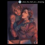 Janet Varney Instagram - REPOSTING @what_the_hell_am_i_drawing! 💙🌈❤️ #pridemonth #pride #tlok #thelegendofkorra #korra #avatarkorra #korrasami #asami #asamisato #loveislove