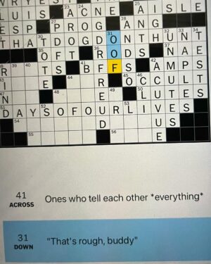 Janet Varney Instagram - The @nytcrosswords get it!! #thatsroughbuddy #bravingtheelements #avatarthelastairbender