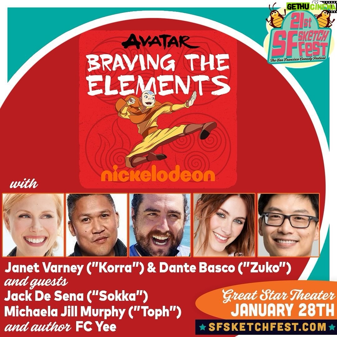 Janet Varney Instagram - THIS SUNDAY! #BravingTheElements LIVE at @sf_sketchfest! With Dante! FC Yee! Michaela! And Jack!! TIX IN BIO!