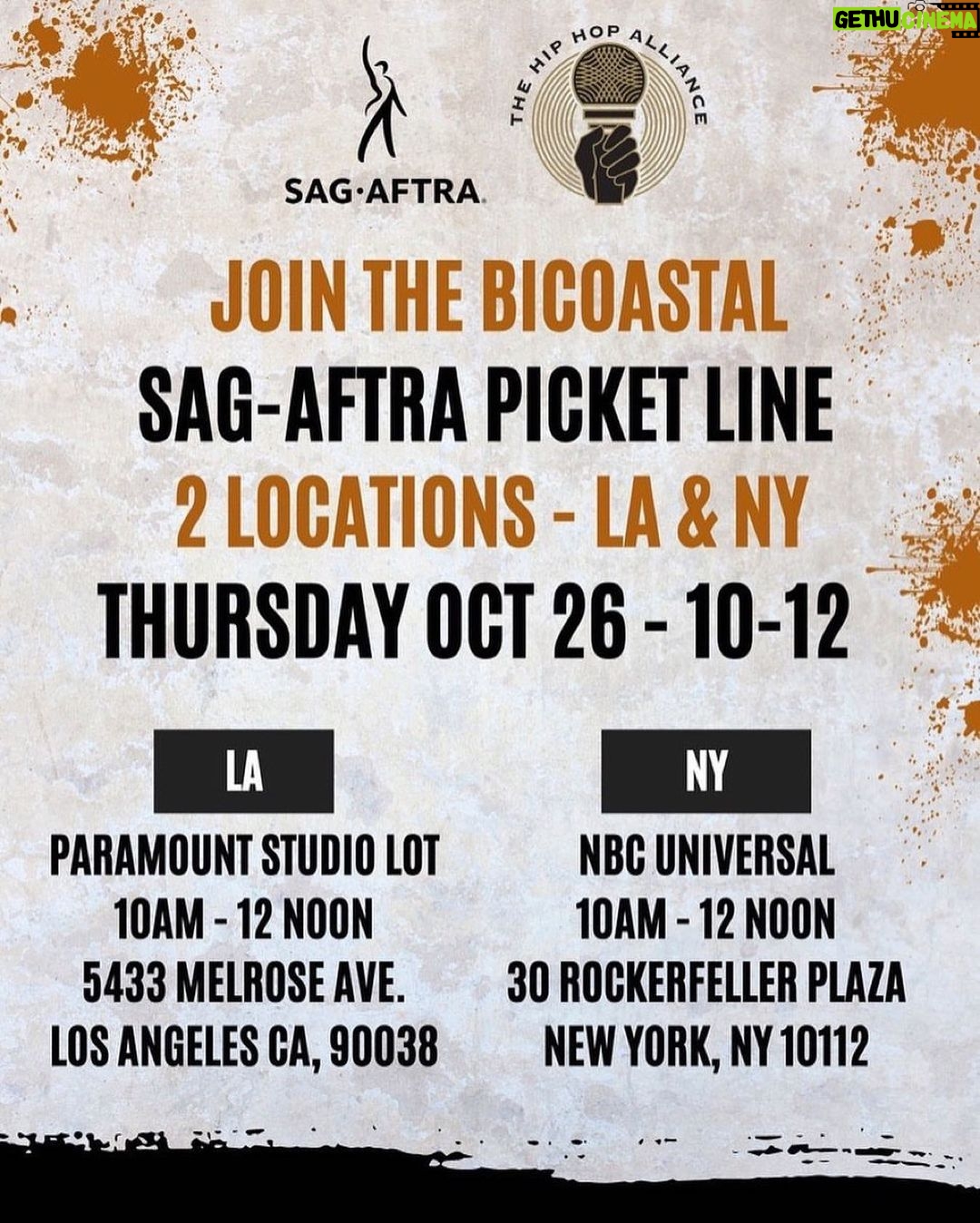Janet Varney Instagram - REPOSTING @sagaftra! TOMORROW, 10/26, 10 AM-12 noon local time! Coast to coast, our friends at @thehiphopalliance are joining us on the line. The #SagAftraStrike affects ALL performers, and solidarity comes from all corners of the industry! #SagAftraStrong LA: Paramount Studios NY: NBC Universal