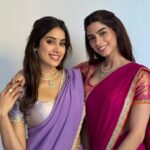 Janhvi Kapoor Instagram - Happy Dhanteras! ✨ 🪔 last pic is me when I ask khushu for one more huggy me pls 🥺