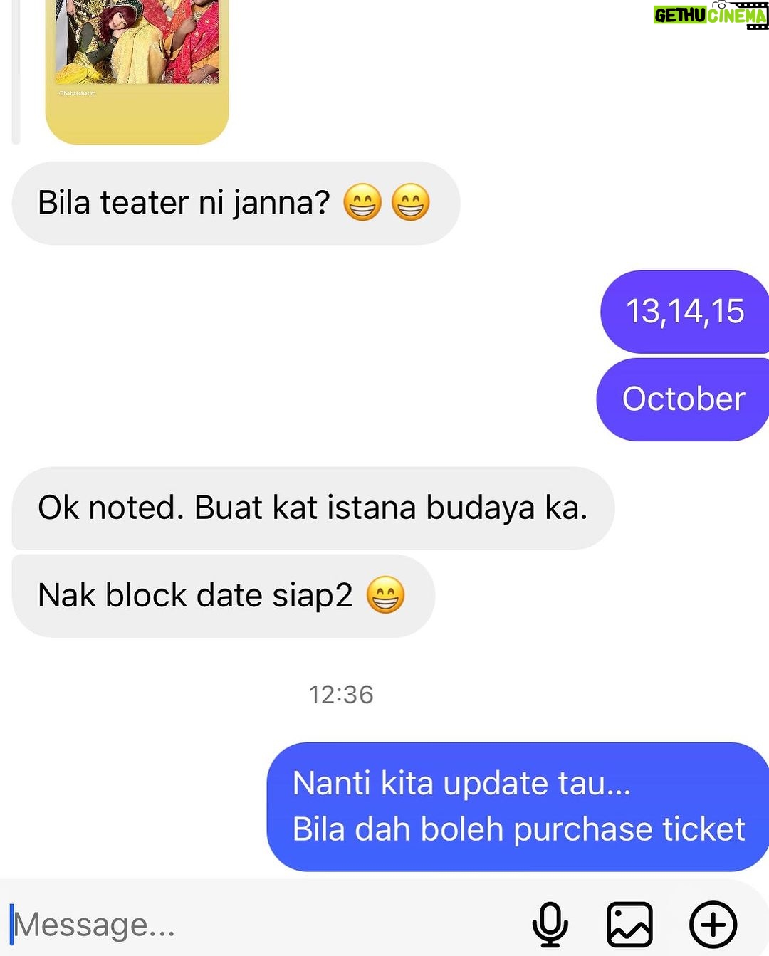 Janna Nick Instagram - Teater kitaorang dah tak lama dah. Tapi ticket belum boleh purchase. So sabar ye 🙏 Will update soon! #teaterpakpandirdanlabuajaib @teaterpakpandirdanlabuajaib Save date dulu 13,14,15 October ni! Kalau ada yang berminat nak sponsor makan / apa apa waktu kitaorang training. Boleh contact Aina ( +60 19 396 9131 )