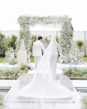 Janna Nick Instagram - You’re my dream come true 🕊️ 

“Jangan tukar jadi mimpi buruk pulak.
Belasah kang!” - @dini.janna 

Wedding planner : @ngage_ 
Wedding decor : @the_calla 
Makeup : @babarabeer_makeup 
Stylist & hairstylist : @miedy.daniel 
Designer : @wanpaofficial 
Official photographer: @amirnaufalphotography 
Official videographer: @cstproduction 

Special thanks to @diptyque @kensapothecary . No elegance is possible without the candle.

#walimatulurusjannadini