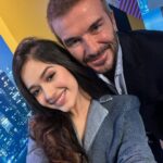 Jannat Zubair Rahmani Instagram - Can’t get over Sir David’s warmth and humbleness 🤍 @davidbeckham #BeckhamXMeta Styled by @namitaalexander Wearing @appapop Makeup @ayeshaqmakeup Hair by @hashmita.jadhav2005