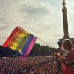 Jannik Schümann Instagram - Best Birthday Party 🎂♥️ Berlin, thanks for having organized a party for me! 🏳️‍🌈🥂 #CSD2023 #analog #birthday