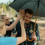 Jannik Schümann Instagram - getting ready with the help of my lovely make up girls @beata_art_wig_studio and @zozefine_