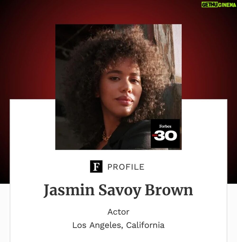 Jasmin Savoy Brown Instagram - 🤯 I am still in shock! Honored is an understatement. To be recognized by and alongside people I so deeply respect is overwhelming. This isn’t just any list, it is THE list. THE LIST! Thank you @forbesunder30 @forbes @kristinstoller And thank you everyone who has supported my journey along the way. We are just getting started!