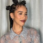 Jasmin Savoy Brown Instagram - Like no offense but we popped tf off with this one… @yellowjackets FYC! Lewk @kenneth.nicholson Stylist @itsamandalim ofc ! Hair by @marciahamilton Makeup by @cherishbrookehill Fashion assist @_shmian